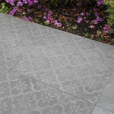 solido ceramica disegno antracite decor 90x90x3cm