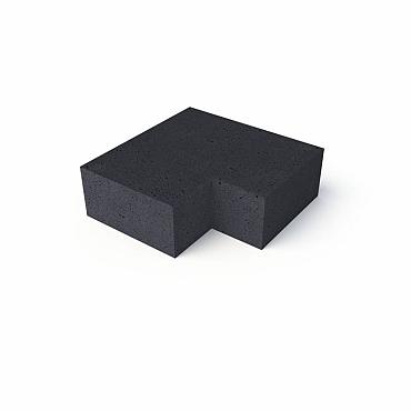 o.h. traptrede binnenhoek 40 20cm carbon 60x60cm