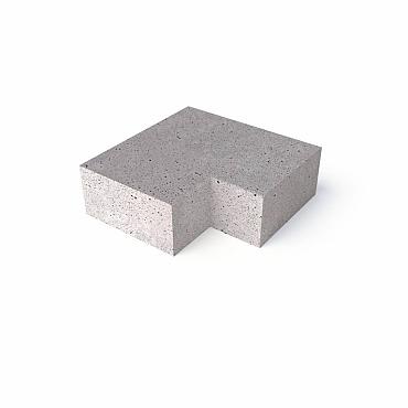 o.h. traptrede buitenhoek 40 20cm grijs 60x60cm