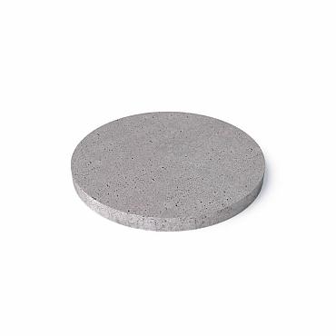 o.h. tegel rond grijs 100x8cm