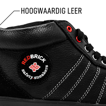 redbrick onyx sneaker hoog s3 kn zwart 36