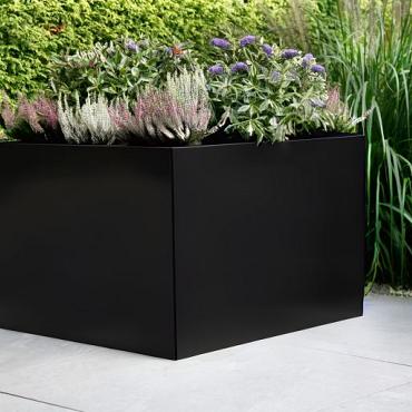 plantenbak vlak grafietzwart 90x60x80cm
