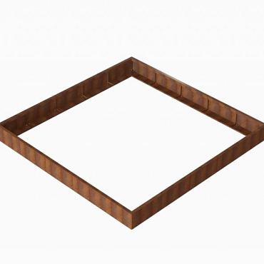 corten bloembak module 300x300x28cm