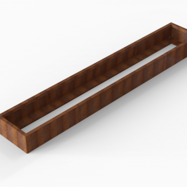cortenbloembak module 60x360x28 cm