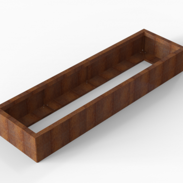 cortenbloembak module 90x210x28 cm