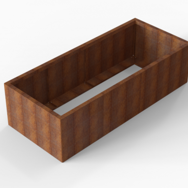 cortenbloembak module 90x210x56 cm