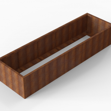 corten bloembak module 90x300x56 cm