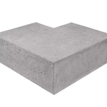o.h. traptrede buitenhoek 40 20cm grijs 60x60cm