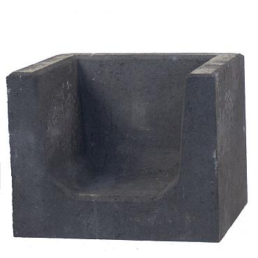 u element hoekstuk zwart 40x50x40cm