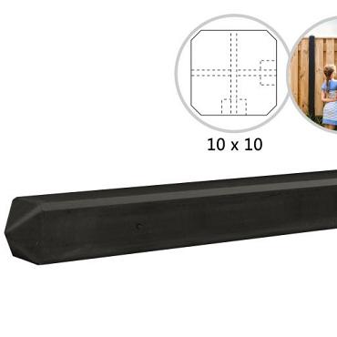 s4 hoekbetonpaal antraciet gecoat 10x10x280cm