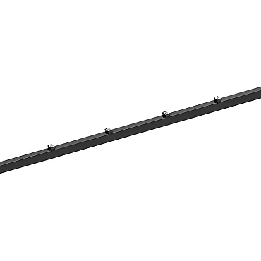 hillfence paal metaal zwart gecoat 6x4x240cm incl. aansluitset en afdekkap 