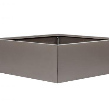 plantenbak vlak taupe 120x120x80cm