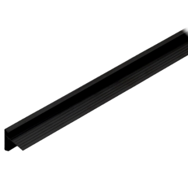 aluminium daktrim zwart 4 5x4 5x250cm ral9005 incl. verbindingsplaatje 