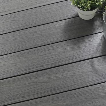 wpc fiberdeck massief premium dark grey 2 3x13 8x300cm