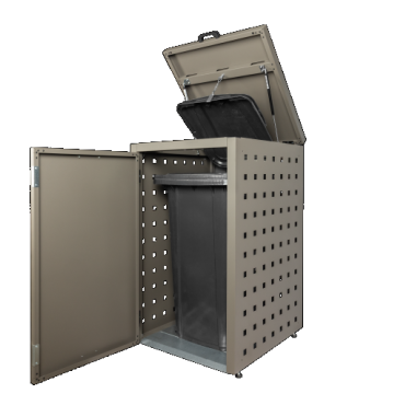 container ombouw 120l 1 stuk taupe met klep