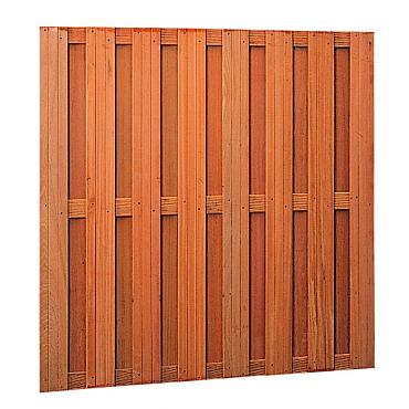 hardhouten plankenscherm 18pl. recht 180x180cm