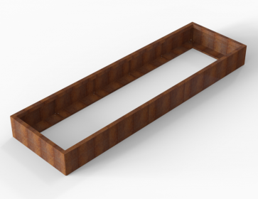 Corten Bloembak Module+ 90x300x28 cm | Snoei Tuinmaterialen