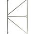 verstelbaar verzinkt stalen poortframe met slotkast uitsparing 180x100cm