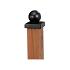 paalornament bol op plaat zwart 7x7cm