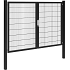 hillfence poort dubbel zwart 300x180cm