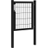 hillfence poort enkel zwart 100x100cm