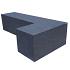patio hoekblok strak antraciet 60 30x15x15cm