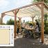 douglas pergola houtpakket kleurl. ge mpregneerd 324x324cm t.b.v. harmonica schaduwdoek 290x300cm