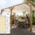 douglas pergola houtpakket kleurl. ge mpregneerd 324x524cm t.b.v. harmonica schaduwdoek 290x500cm