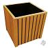 elephant hardhouten bloembak stripes black 50x50x50cm