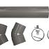hemelwaterafvoer pvc 8cm 275cm lengte incl. 2 klemmen 2 bochten en bevestigingmateriaal