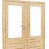 vuren dubbele 1 ruits opdekdeur blank met 5 puntssluiting en dubbelglas 168x201cm