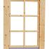 vuren draai  kiepraam blank met dubbelglas 84 4x120 4cm