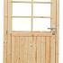vuren enkele 6 ruits deur extra breed blank rechtsdraaiend 112x201cm