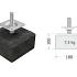 betonpoer laag antraciet m20 18x18x10cm incl. set w19054 uitlopend