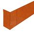 hoekstuk borderpaneel corten uitwendig 15x28x15cm