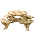 kinderpicknicktafel rond jimmy groen ge mpregneerd bladmaat 63cm