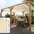 douglas pergola houtpakket kleurl. ge mpregneerd 324x324cm t.b.v. harmonica schaduwdoek 290x300cm