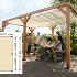 douglas pergola houtpakket kleurl. ge mpregneerd 324x524cm t.b.v. harmonica schaduwdoek 290x500cm