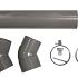 hemelwaterafvoer pvc 8cm 275cm lengte incl. 2 klemmen 2 bochten en bevestigingmateriaal