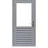 hardhouten enkele 1 ruits deur prestige linksdraaiend met dubbelglas grijs gegrond 109x221cm