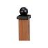 paalornament bol op plaat zwart 7x7cm