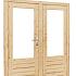vuren dubbele 1 ruits opdekdeur blank met 5 puntssluiting en dubbelglas 168x201cm