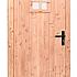 douglas enkele 1 ruits deur blank linksdraaiend zwart beslag 90x201cm