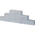 splitblok noors wit 29x9x9cm