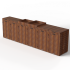container ombouw 120l 2 stuks corten met tuinbak