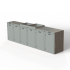 container ombouw 120l 3 stuks taupe met klep