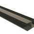 stalen hoekprofiel gepoedercoat t.b.v. h gleufpaal kwartsgrijs 4x8x220cm