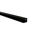 stalen afdekkap gepoedercoat t.b.v. h gleufpaal zwart 4 5x3 7x200cm ral9005