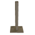 stalen voetplaat gepoedercoat t.b.v. h gleufpaal kwartsgrijs 12x15x33cm