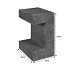 u element zwart 15x30x20cm